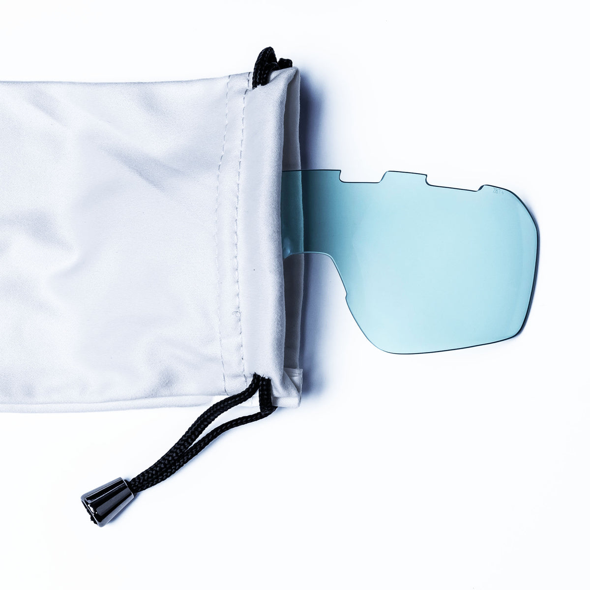 Off-White Sunglasses/ Glasses Pouch/Case, Padded Drawstring Shoulder Bag NWOT Sunglass Pouch - Portable Squeeze Top Glasses Case Faux  main image 4